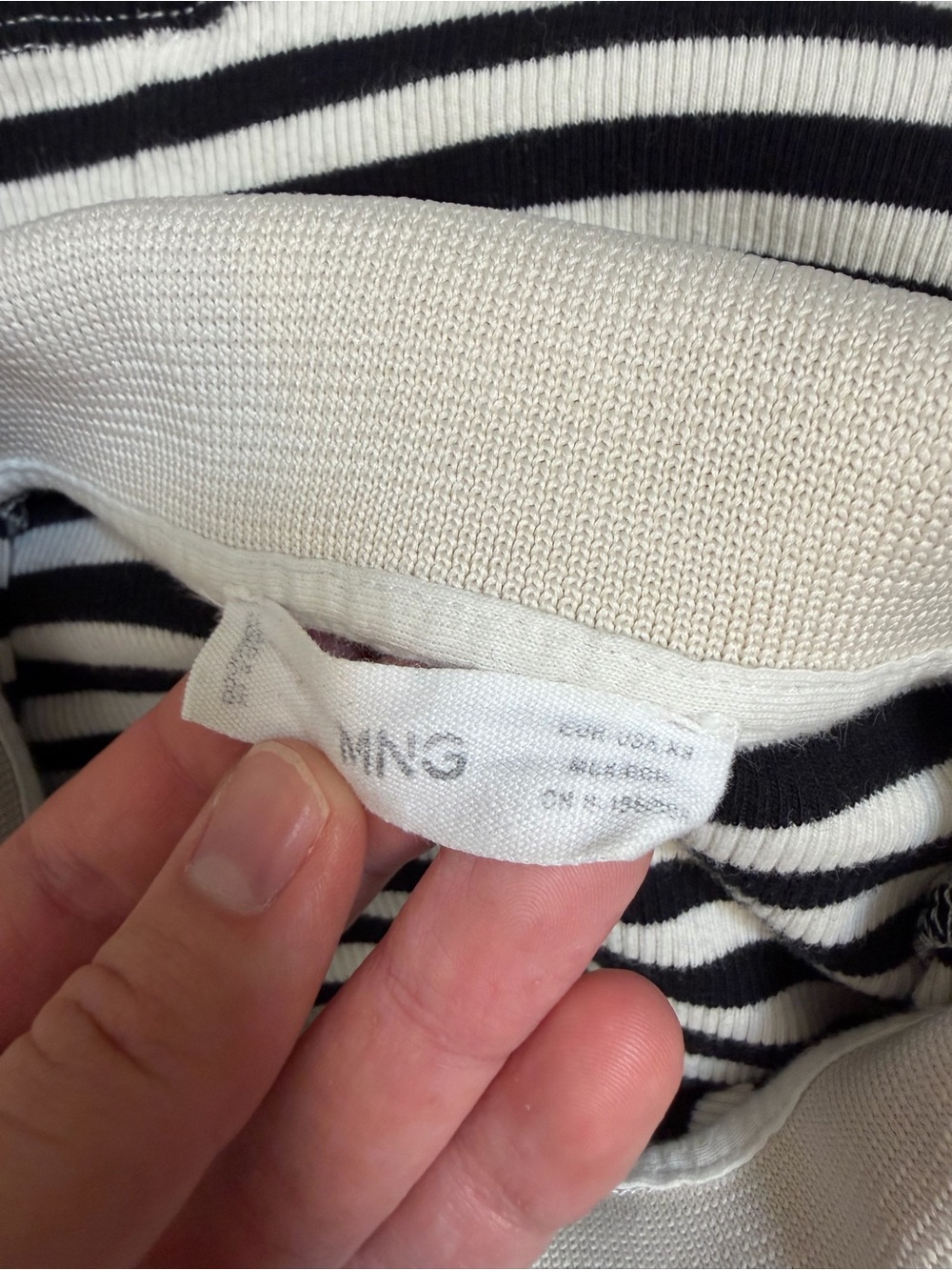 Zara Striped Ribbed Polo Shirt Sz XS - Picture 4 of 4